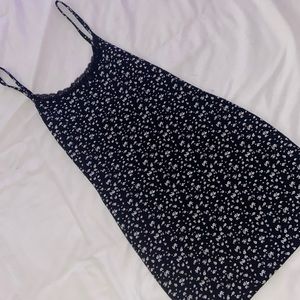 Black and White Flower Mini Dress